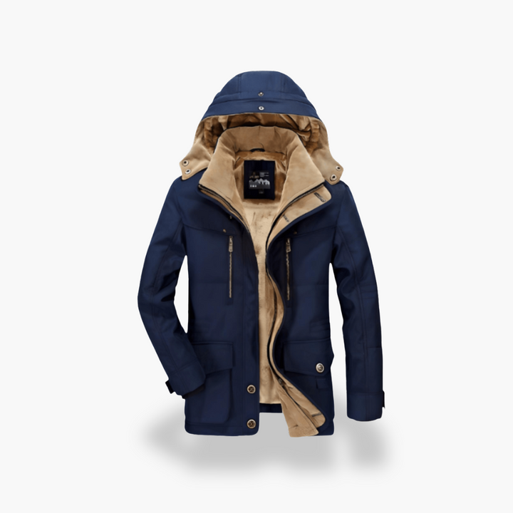 Men's Winter Jacket with Hood Lined with Fleece | Altivaro