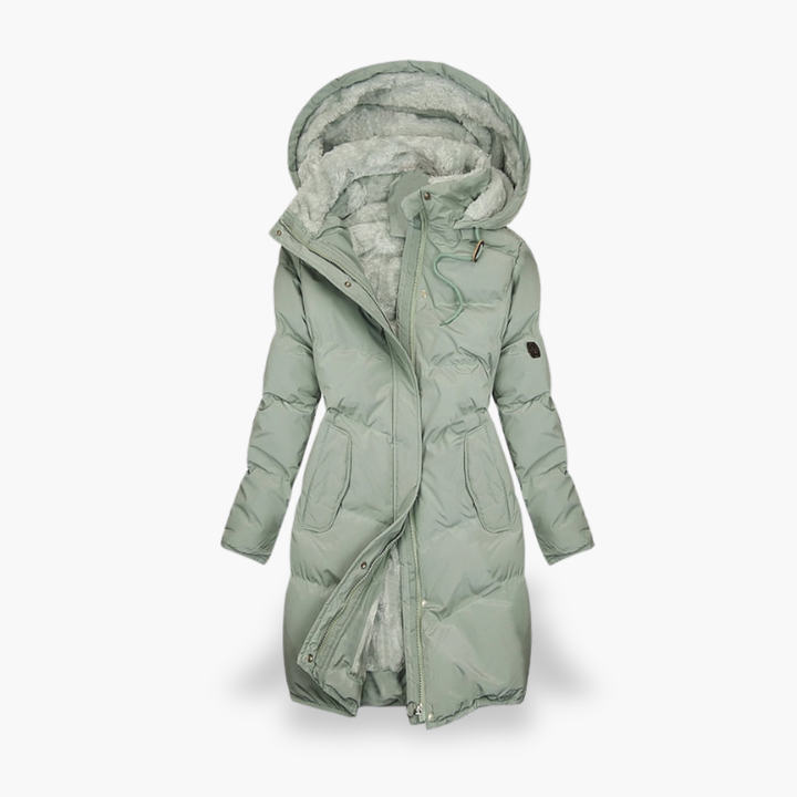 Piumino Lungo Donna Foderato in Pelliccia Sintetica Invernale | Altivaro