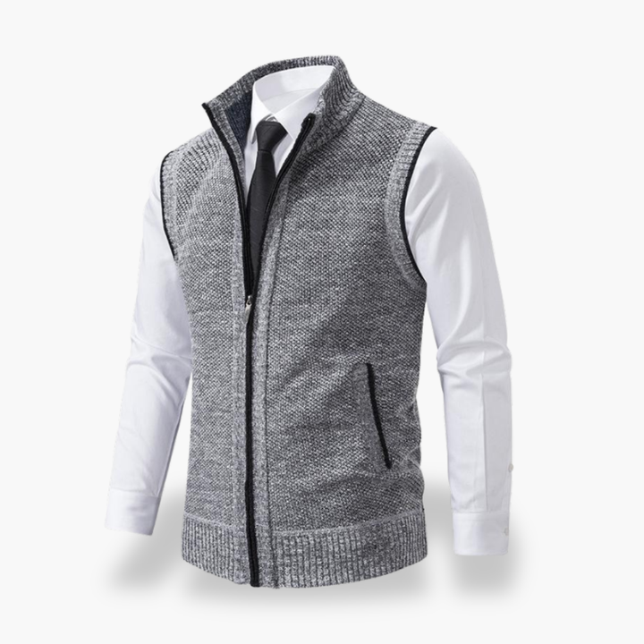 Gilet Uomo in Maglia con Zip Frontale Elegante | Altivaro