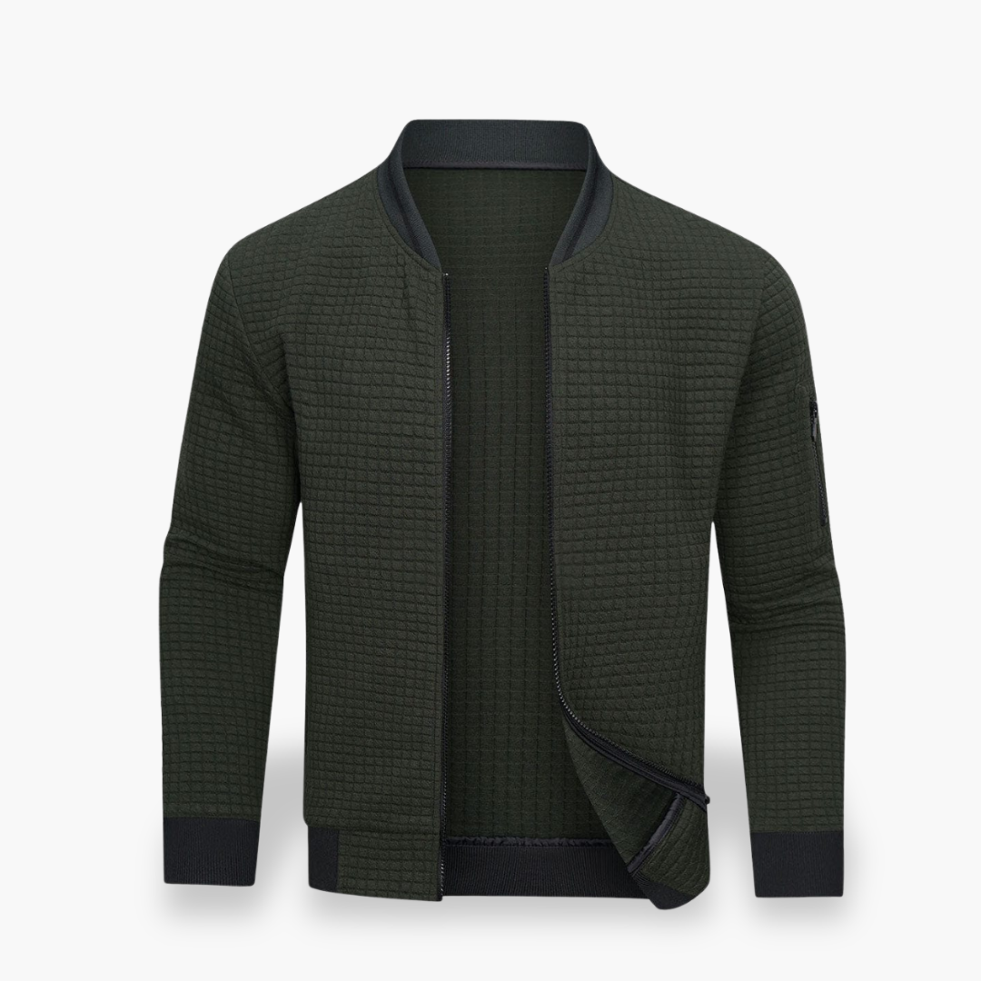 Men's Jacket with Zip in Piqué | Altivaro