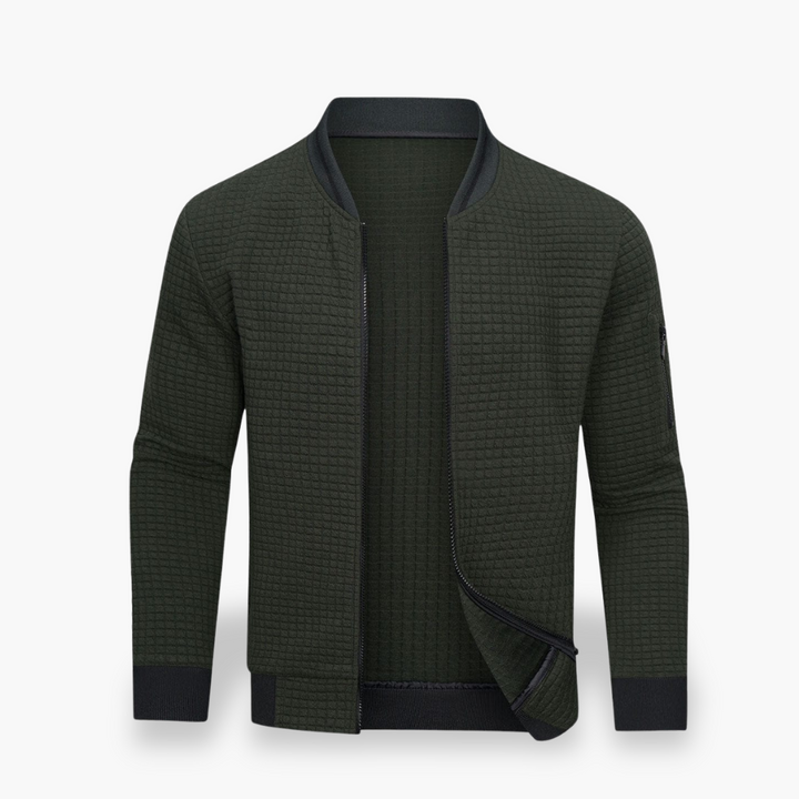 Men's Jacket with Zip in Piqué | Altivaro