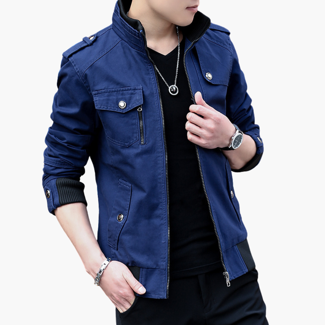 Giacca Uomo Casual con Zip e Tasche Multiple | Altivaro