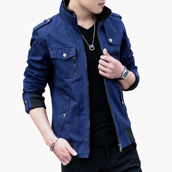 Giacca Uomo Casual con Zip e Tasche Multiple | Altivaro