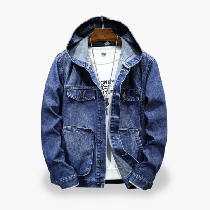 Men's Denim Jacket with Hood | Altivaro