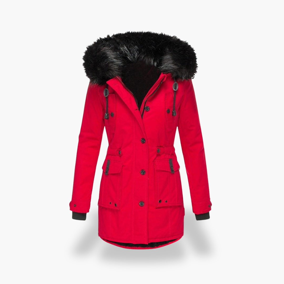 Parka Invernale con Cappuccio in Pelliccia Sintetica da Donna | Altivaro