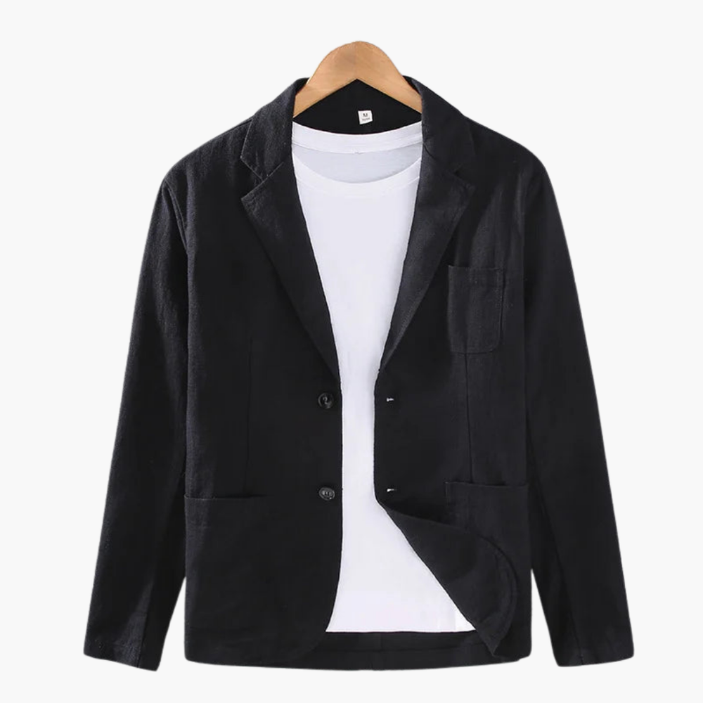 Blazer Uomo Grigio Lino Cotone Casual Leggero | Altivaro-Altivaro