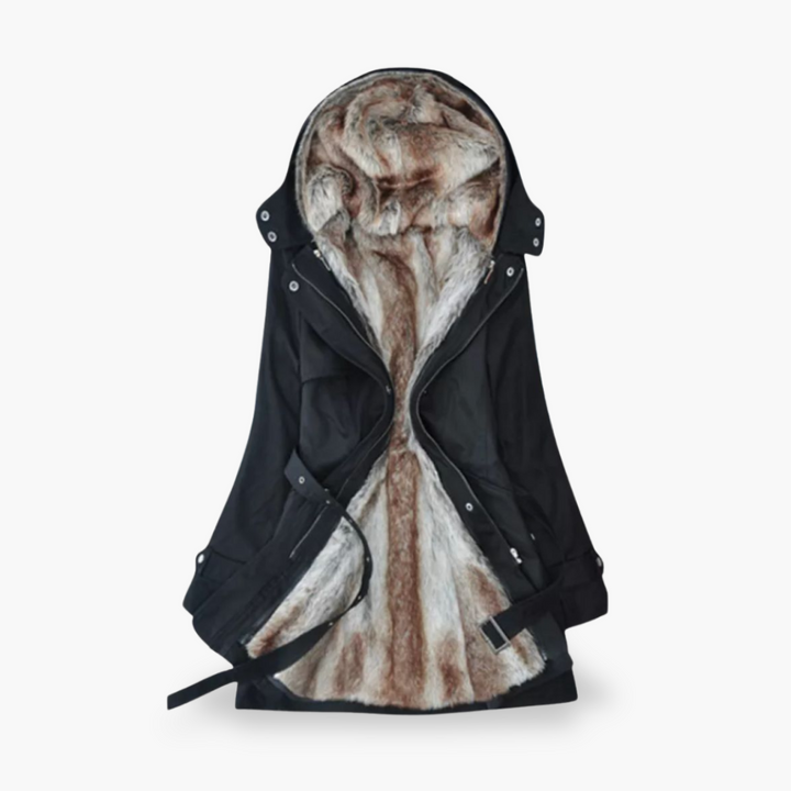 Women's Winter Jacket with Hood and Fur Lining | Altivaro