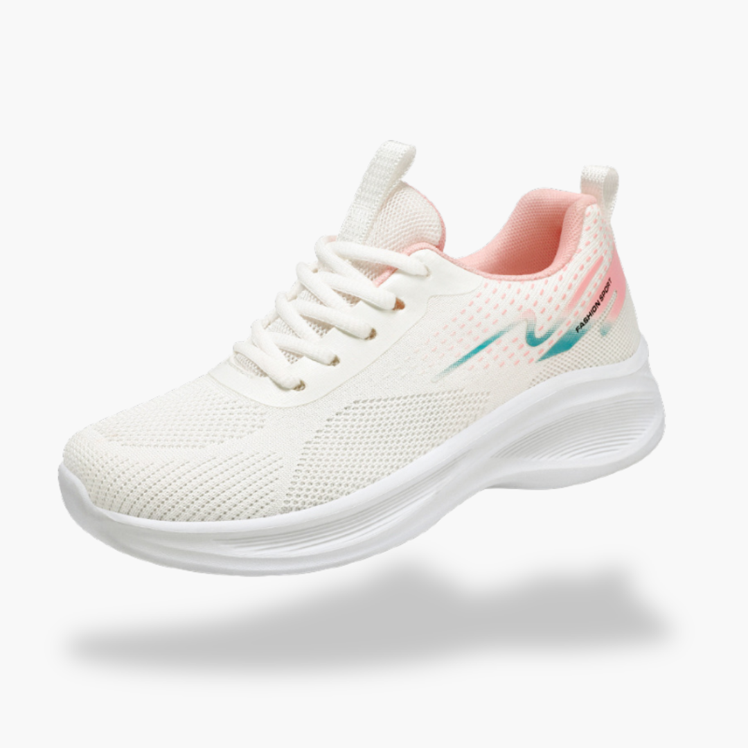 Scarpe sportive ortopediche da donna in rete bianca e nera | Altivaro