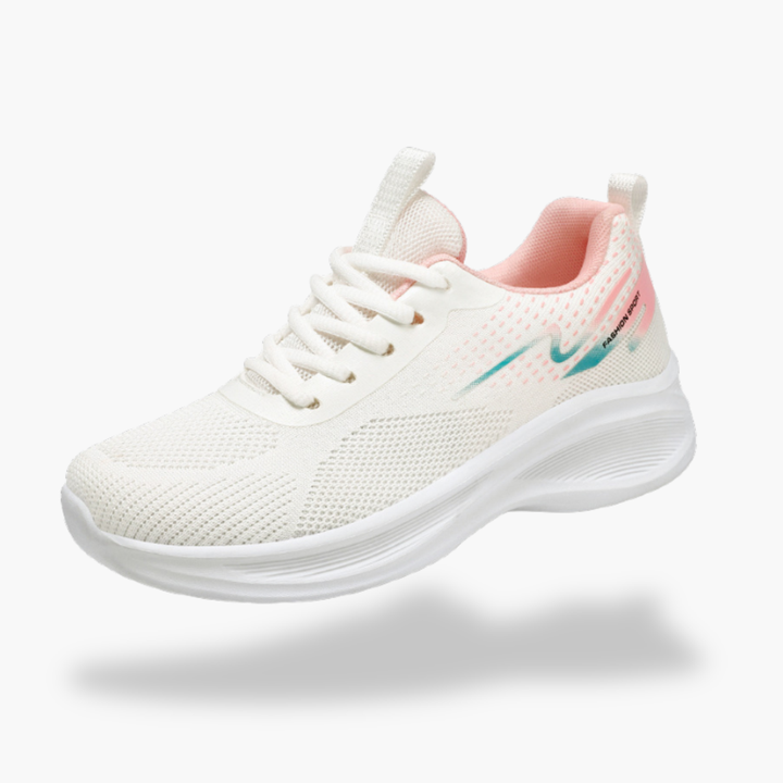 Scarpe sportive ortopediche da donna in rete bianca e nera | Altivaro