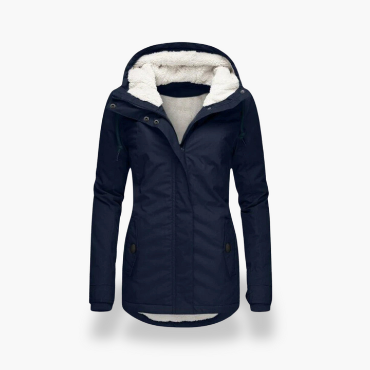 Giacca Invernale Donna Foderata Pelliccia Cappuccio | Altivaro