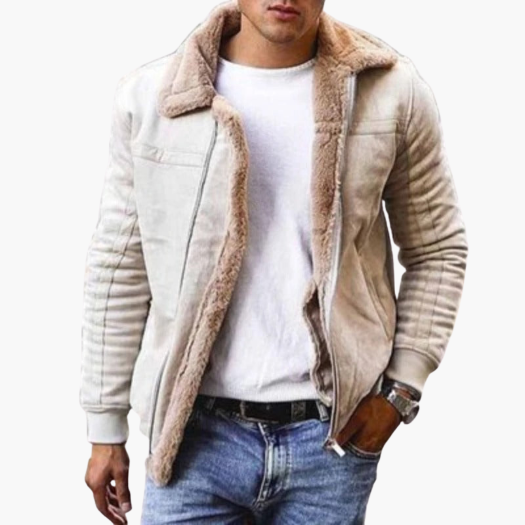 Men's Leather Jacket with Fur Lining | Altivaro