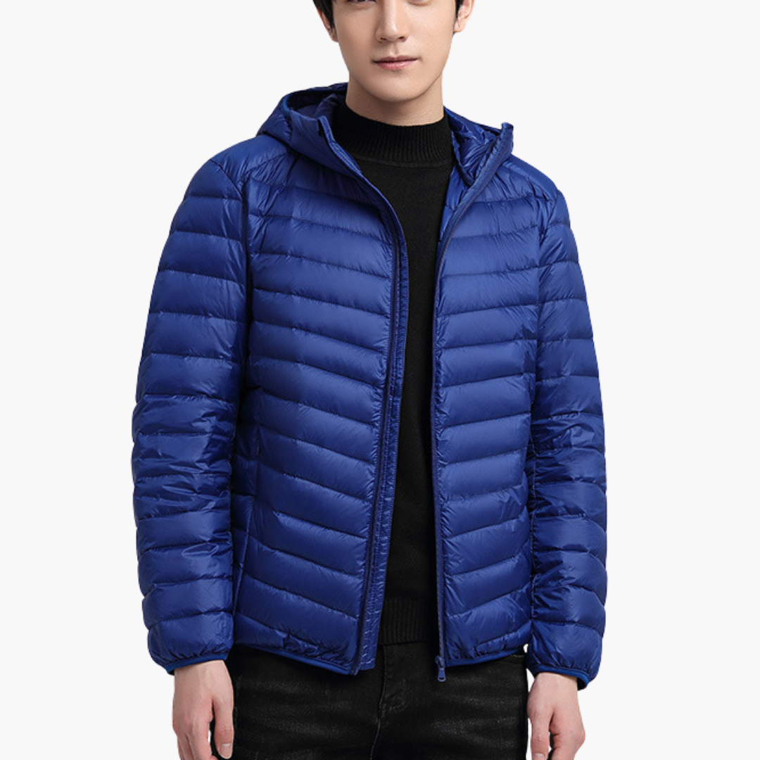 Men's Lightweight Winter Down Jacket with Windproof Hood | Altivaro
