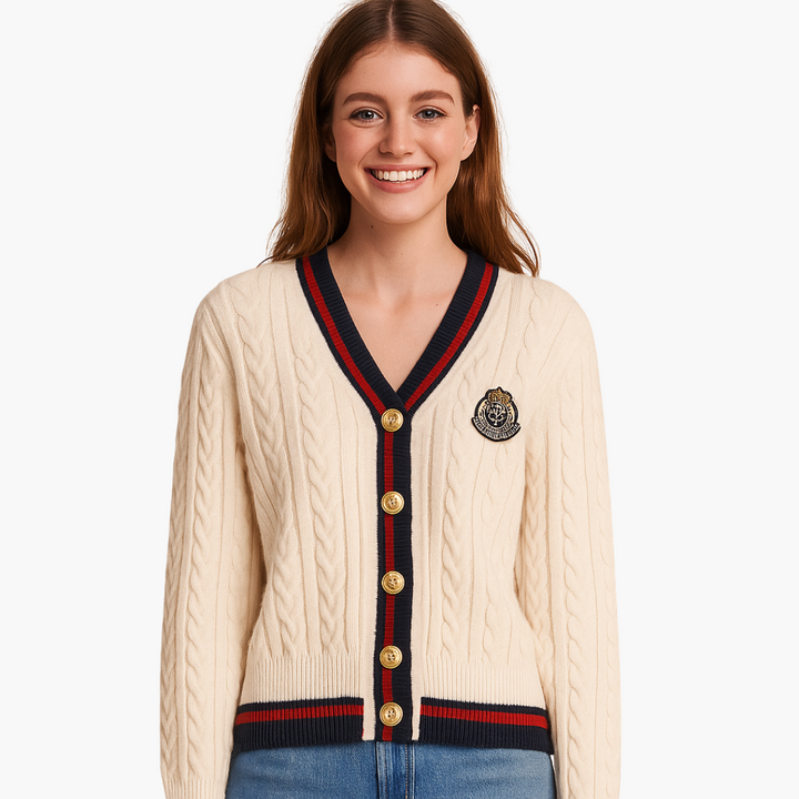 Women's White Knit Cardigan | Altivaro