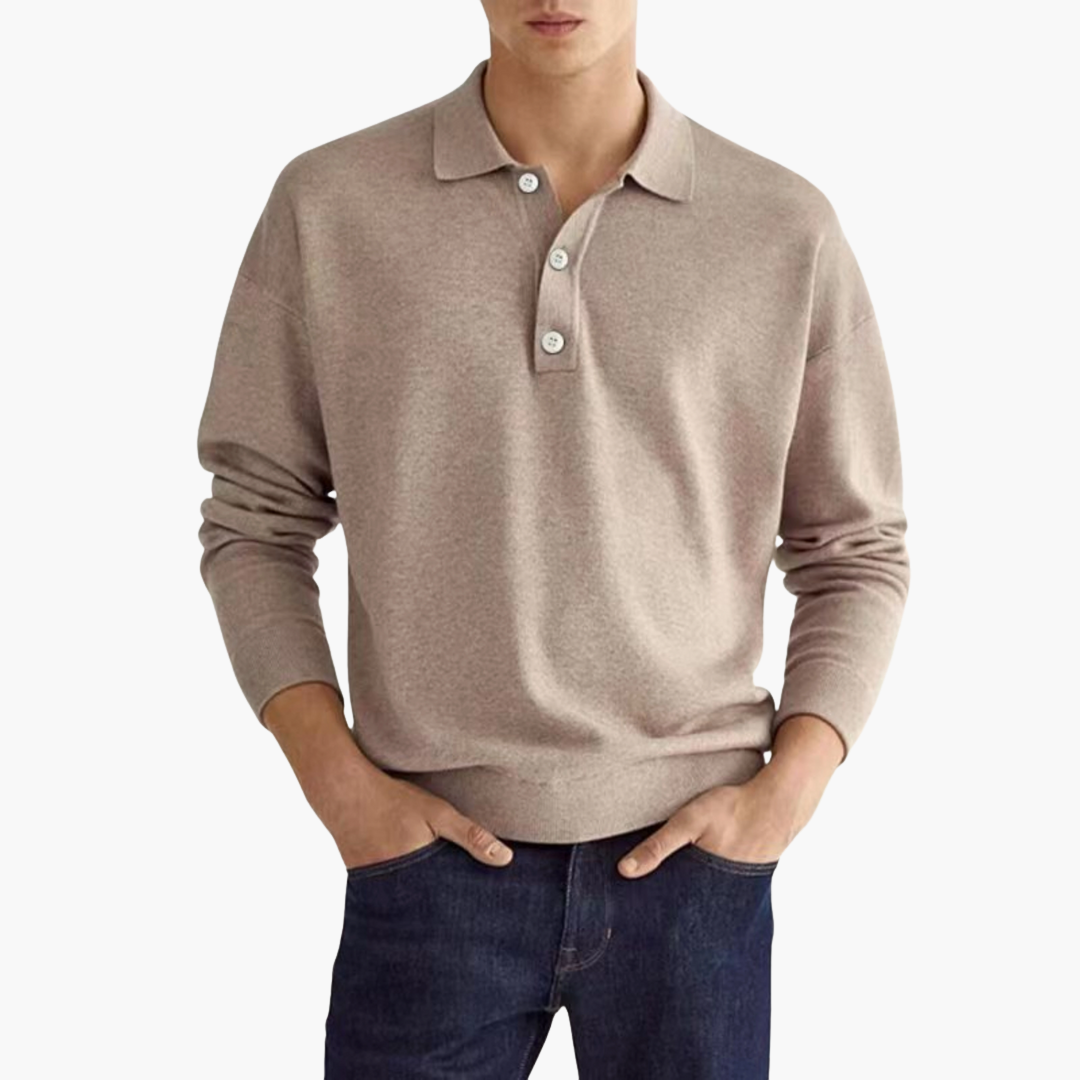 Men's Polyester Polo with Buttons | Altivaro