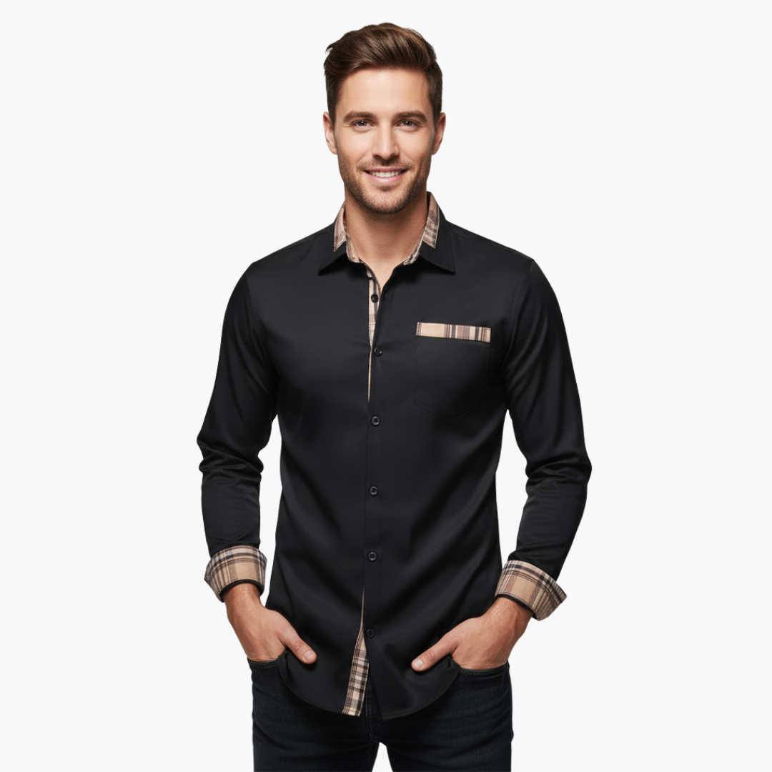 Camicia Slim Fit con Colletto a Quadri per Uomo | Altivaro