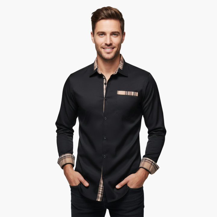 Camicia Slim Fit con Colletto a Quadri per Uomo | Altivaro