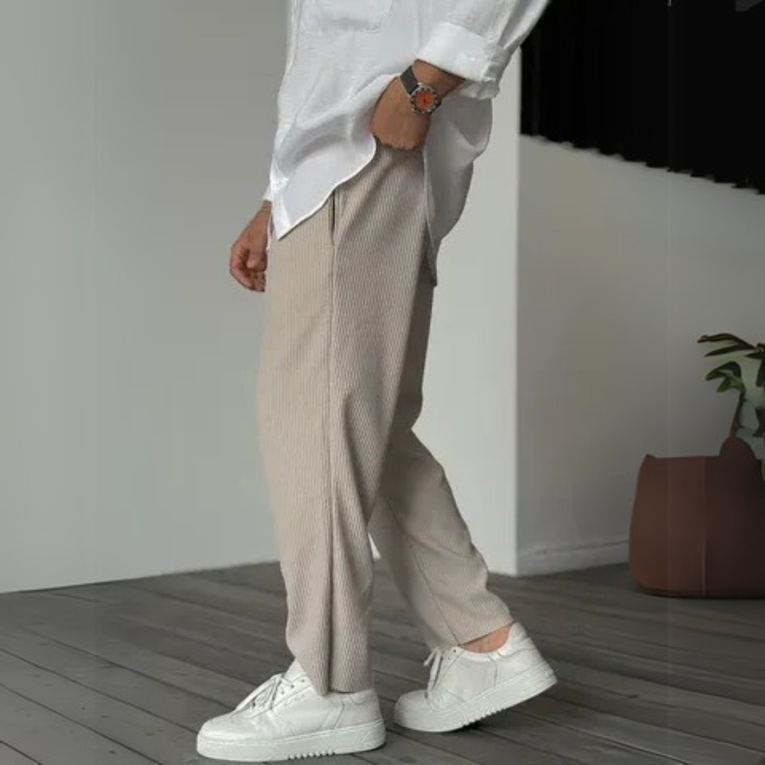 Uomo Pantaloni Larghi Cotone Casual Estivi | Altivaro-Altivaro