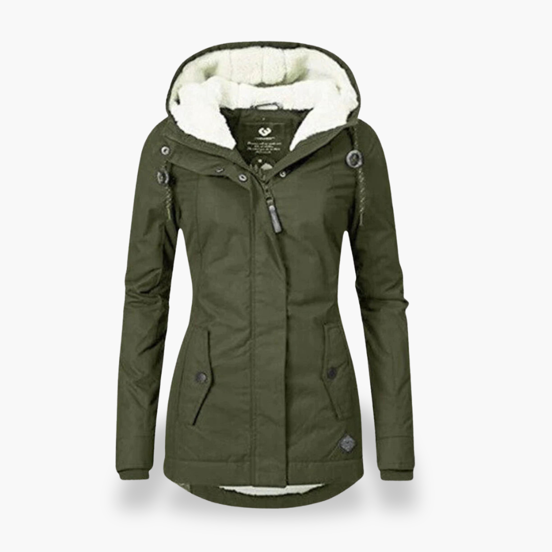 Giacca Invernale Donna Foderata Pelliccia Cappuccio | Altivaro