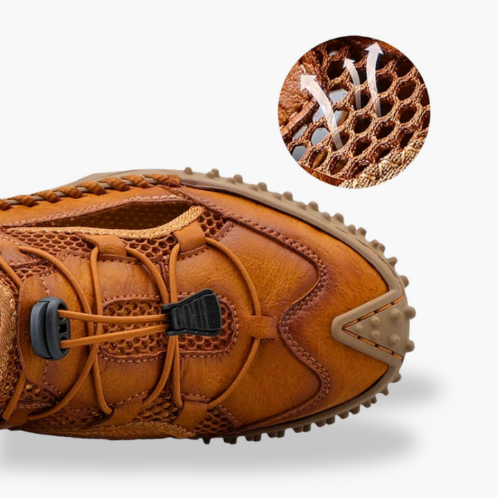 Men's Orthopedic Shoes in Leather and Mesh with Non-Slip Sole | Altivaro