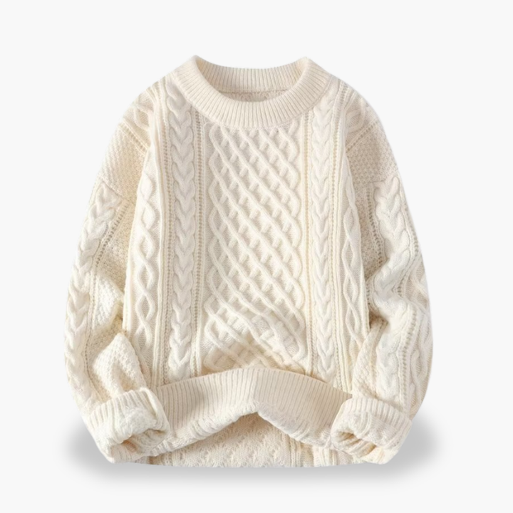 Maglione Uomo in Lana a Treccia con Girocollo | Altivaro