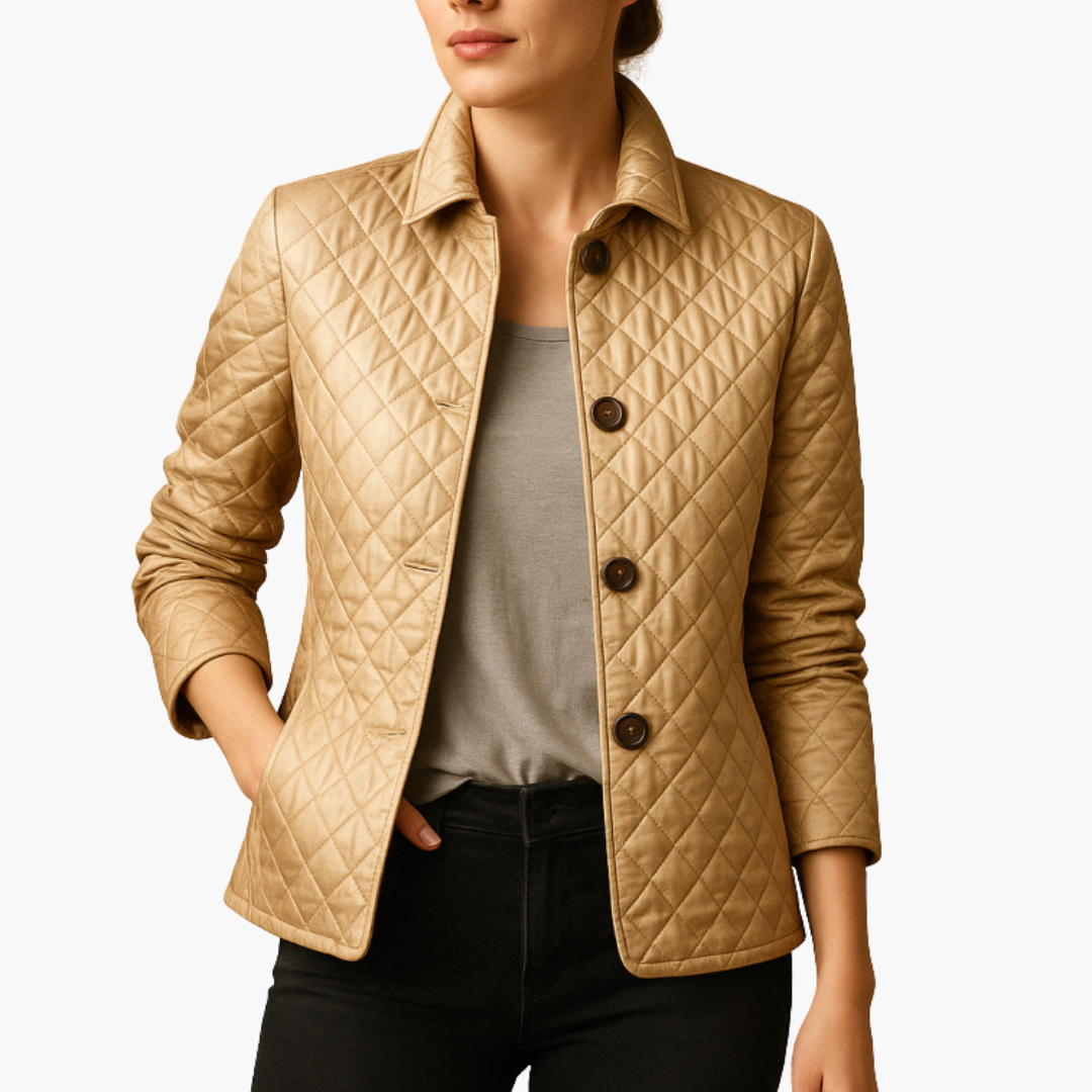 Women's Lightweight Quilted Winter Jacket with High Collar | Altivaro