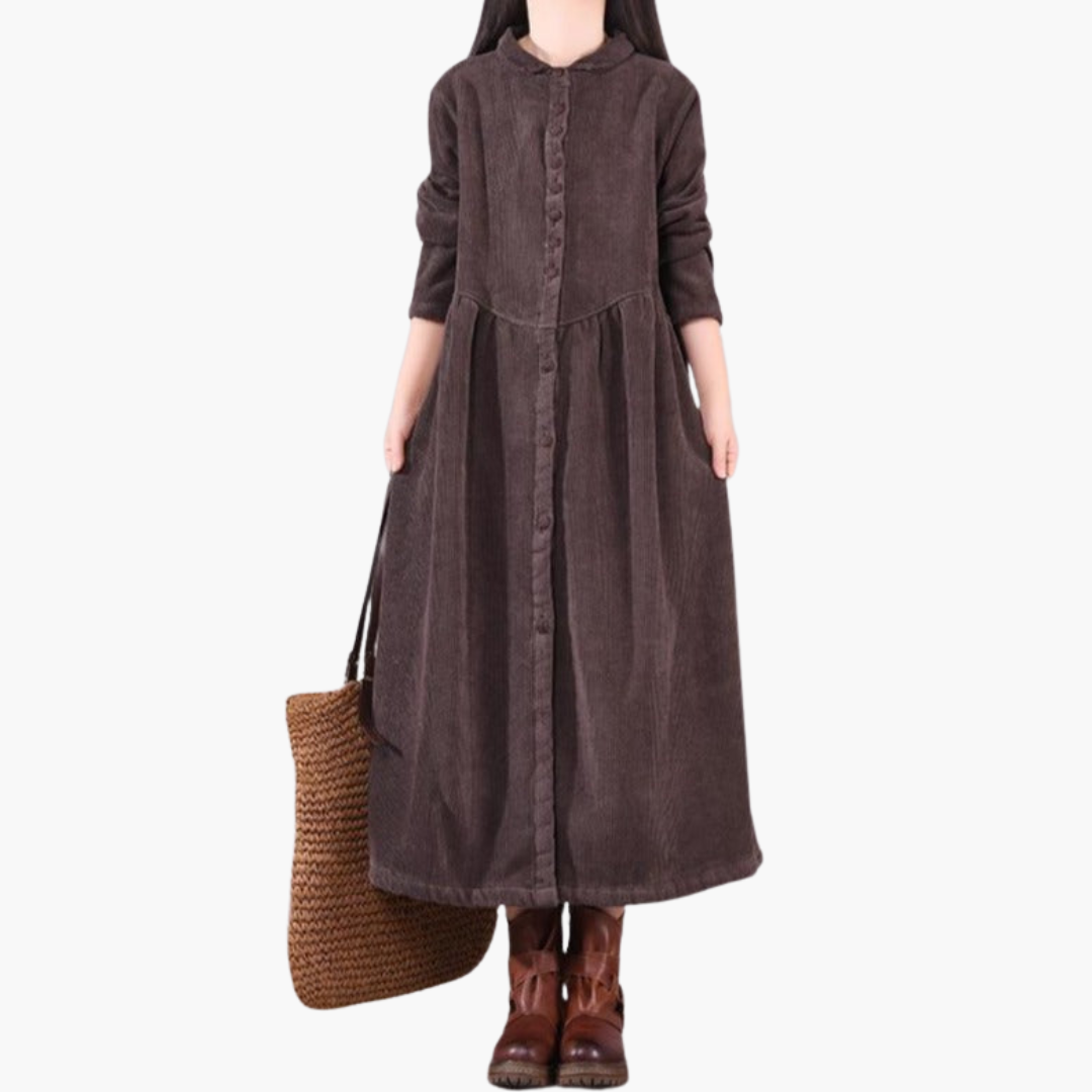 Women's Long Dress with Buttons | Altivaro