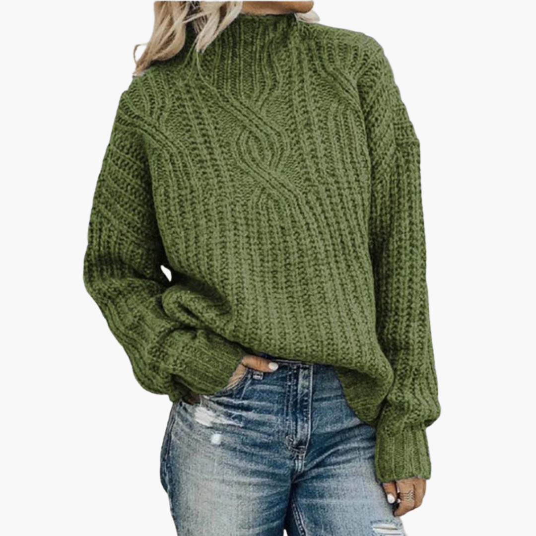Women's High Neck Winter Sweater Synthetic Wool | Altivaro