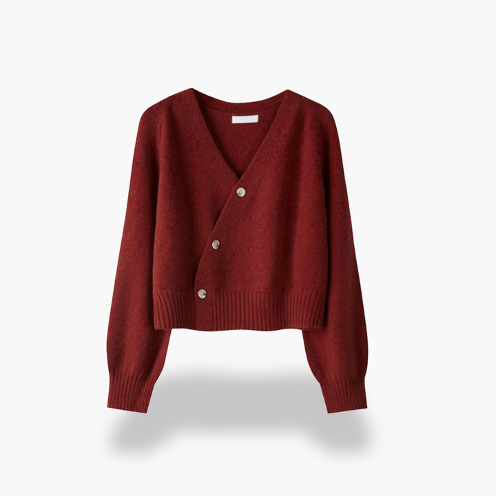 Asymmetric Buttoned Cardigan for Women | Altivaro