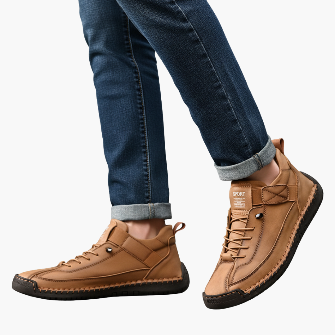 Casual leather non-slip orthopedic shoes for men | Altivaro