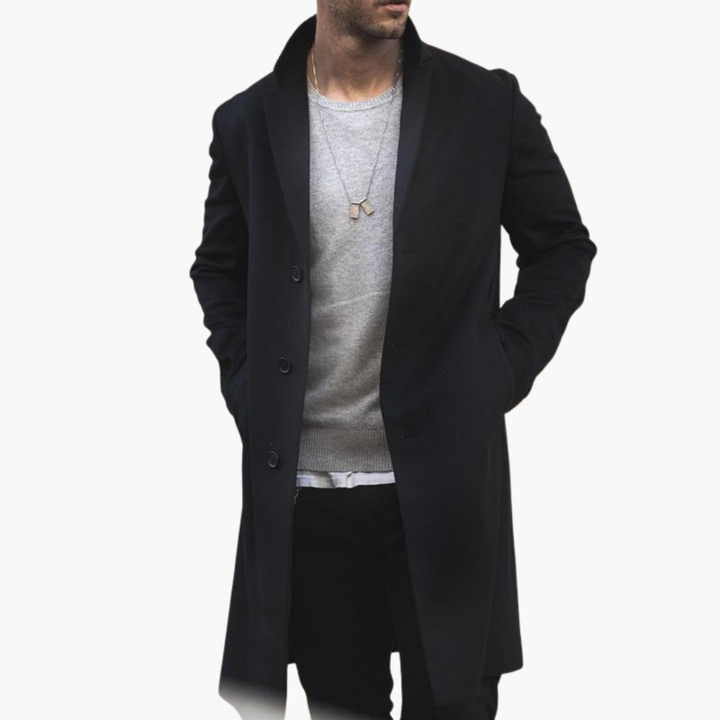 Elegant Men's Coat in Synthetic Wool | Altivaro