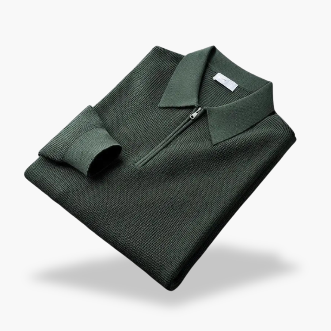 Maglione Uomo con Collo a Polo e Zip | Altivaro