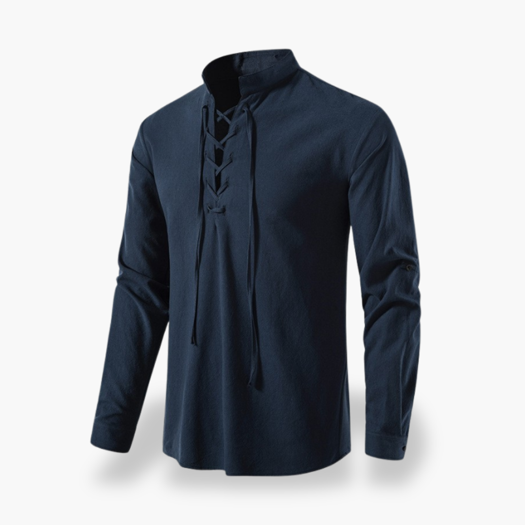 Camicia Uomo con Lacci a Maniche Lunghe | Altivaro