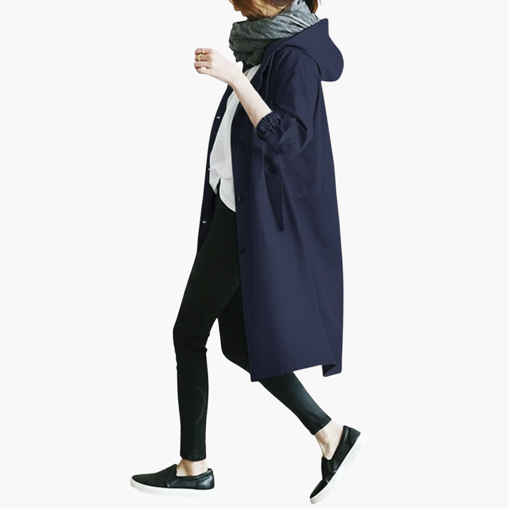 Women's Waterproof Trench Coat with Hood | Altivaro