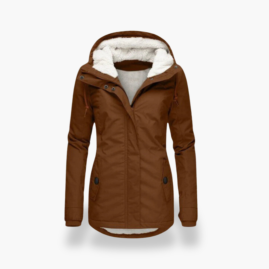 Giacca Invernale Donna Foderata Pelliccia Cappuccio | Altivaro