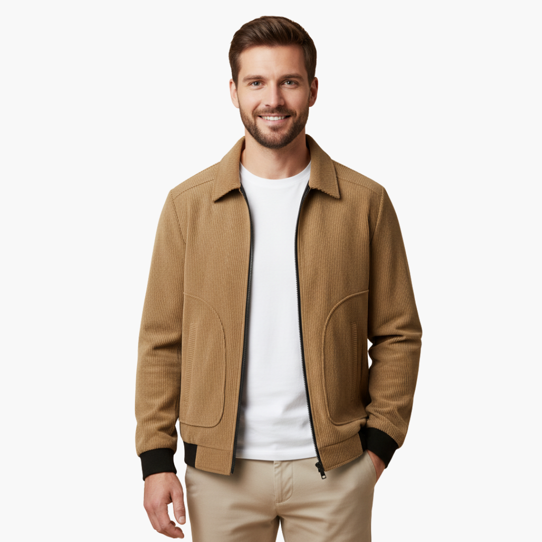 Men's Rope Jacket with Zip and Collar | Altivaro