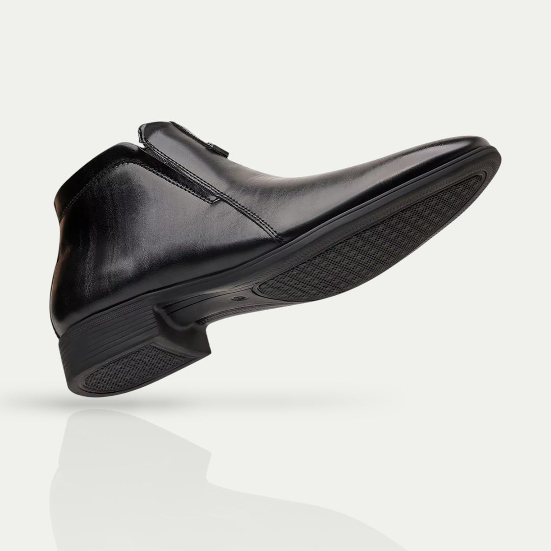 Elegant Men's Leather Ankle Boots Orthopedic with Zip | Altivaro