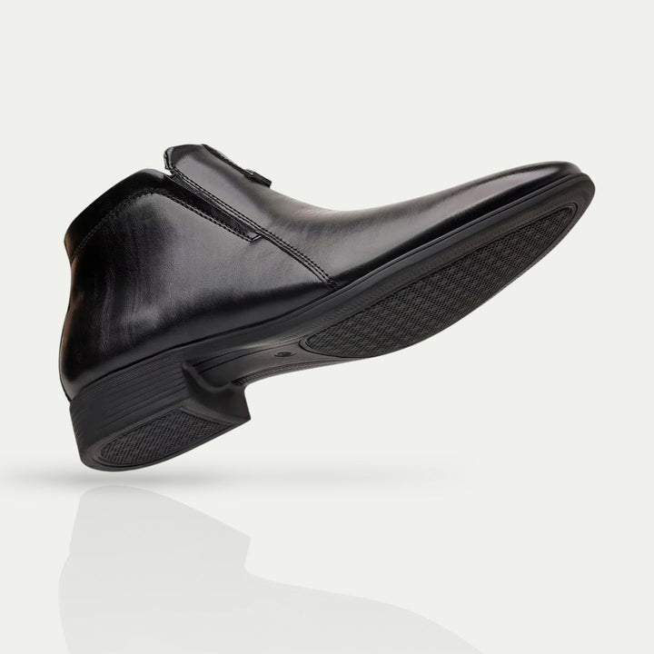 Elegant Men's Leather Ankle Boots Orthopedic with Zip | Altivaro