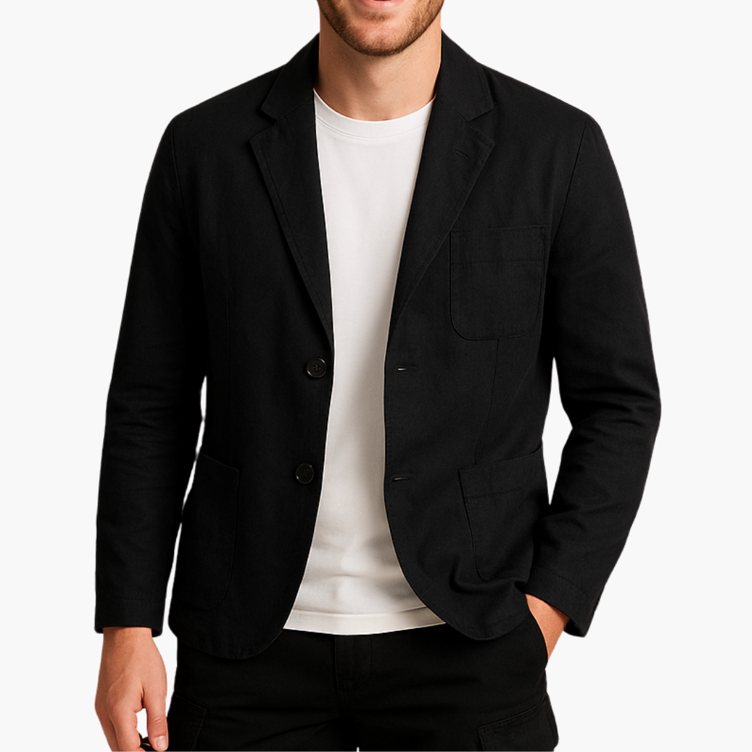 Blazer Uomo Grigio Lino Cotone Casual Leggero | Altivaro-Altivaro