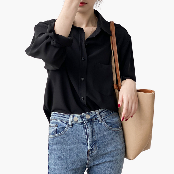 Camicia da Donna in Seta con Colletto e Taschino | Altivaro