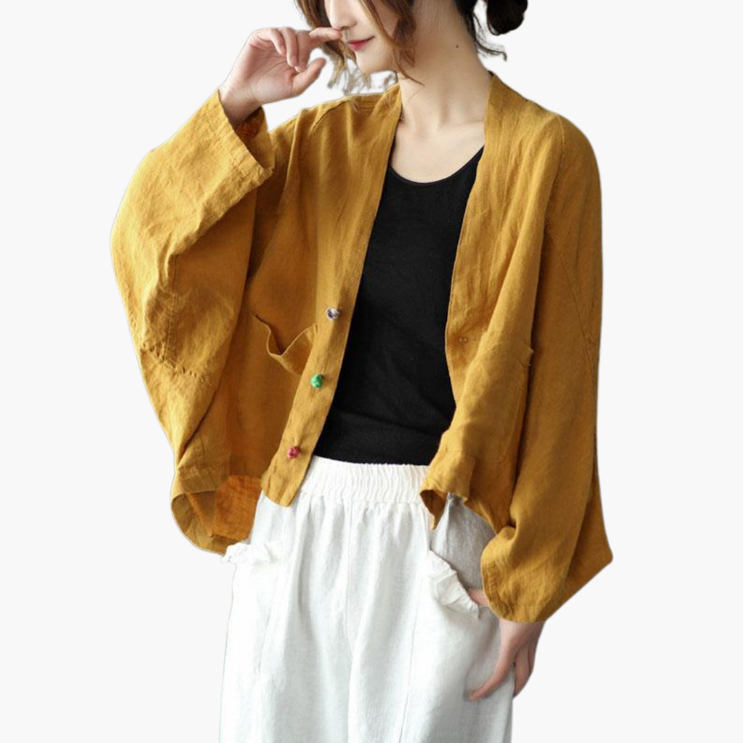 Giacca in Lino da Donna Leggera Stile Kimono | Altivaro-Altivaro
