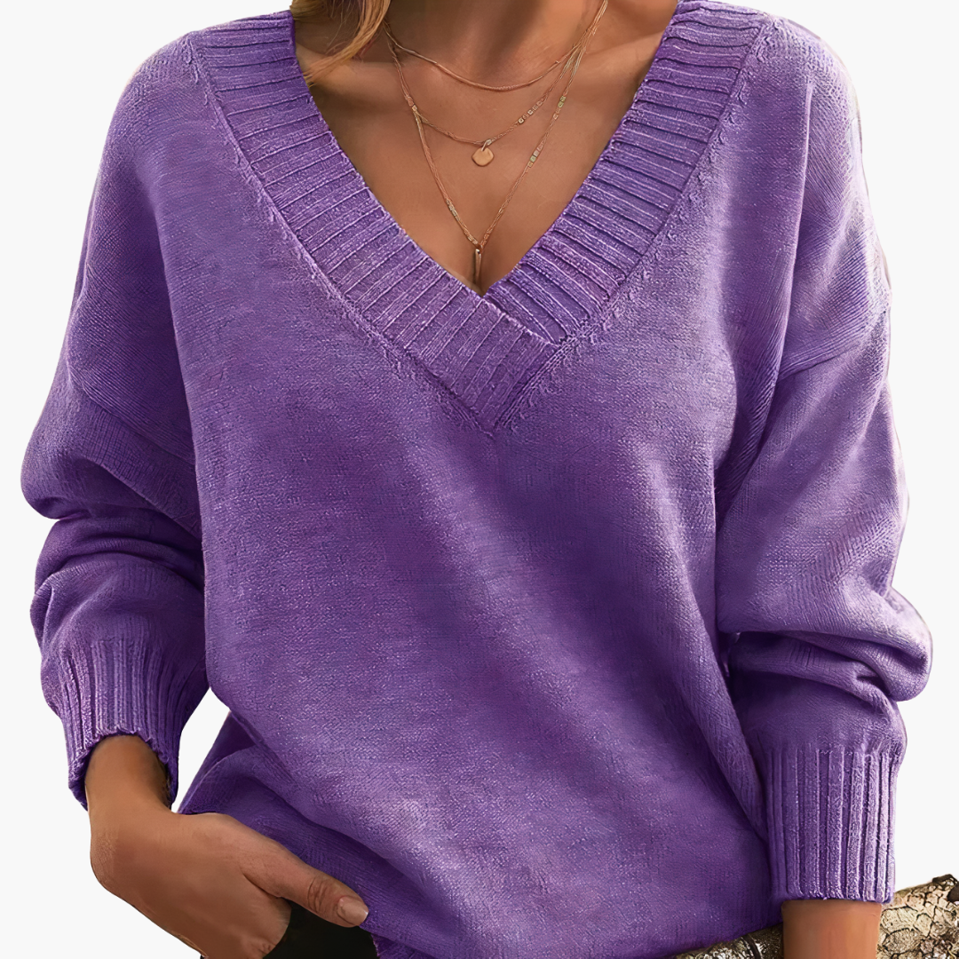 Maglione Donna Viscosa Collo a V | Altivaro
