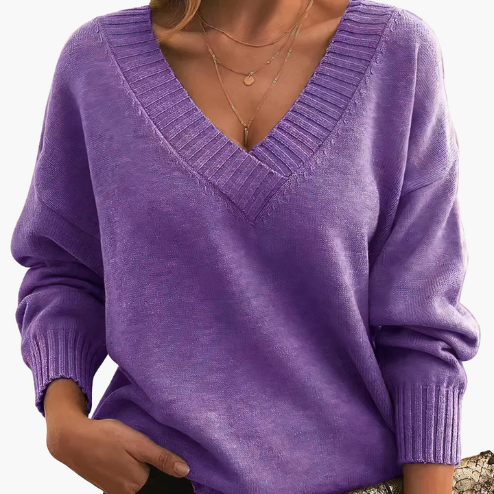 Maglione Donna Viscosa Collo a V | Altivaro