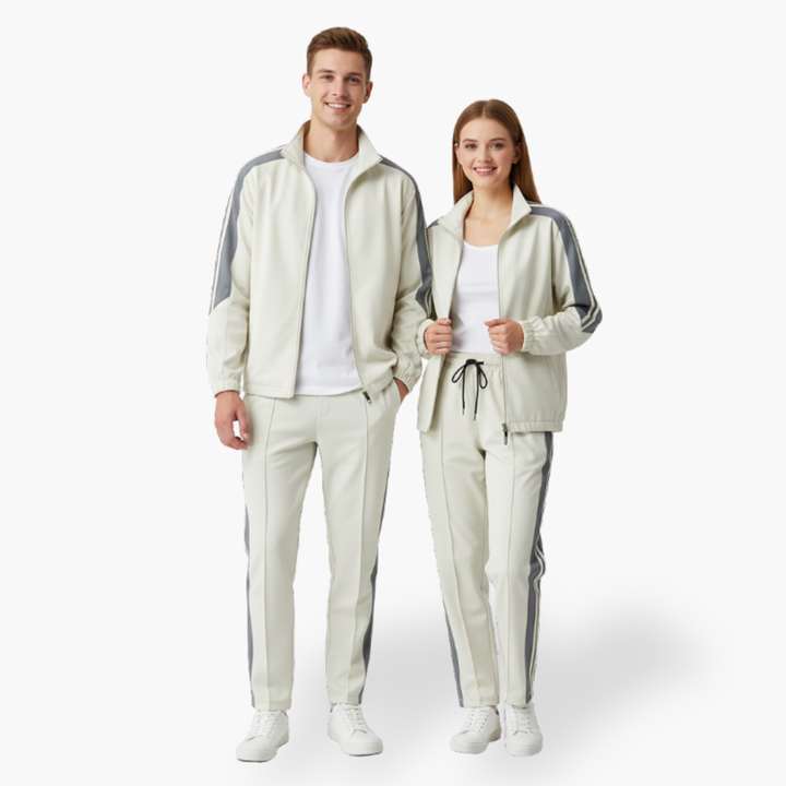 Men's and women's polyester jumpsuit with stripes | Altivaro
