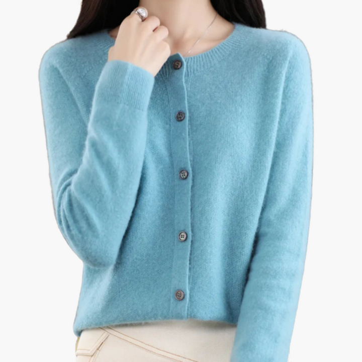 Cardigan Donna Lana Manica Lunga con Bottoni | Altivaro
