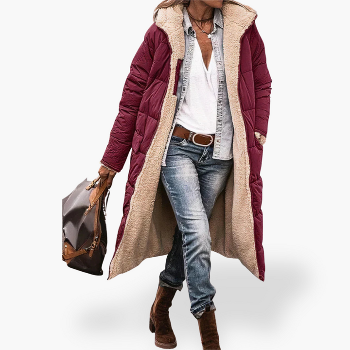 Giacca da donna Invernale Padded e Reversibile con Cappuccio e Pelliccia | Altivaro