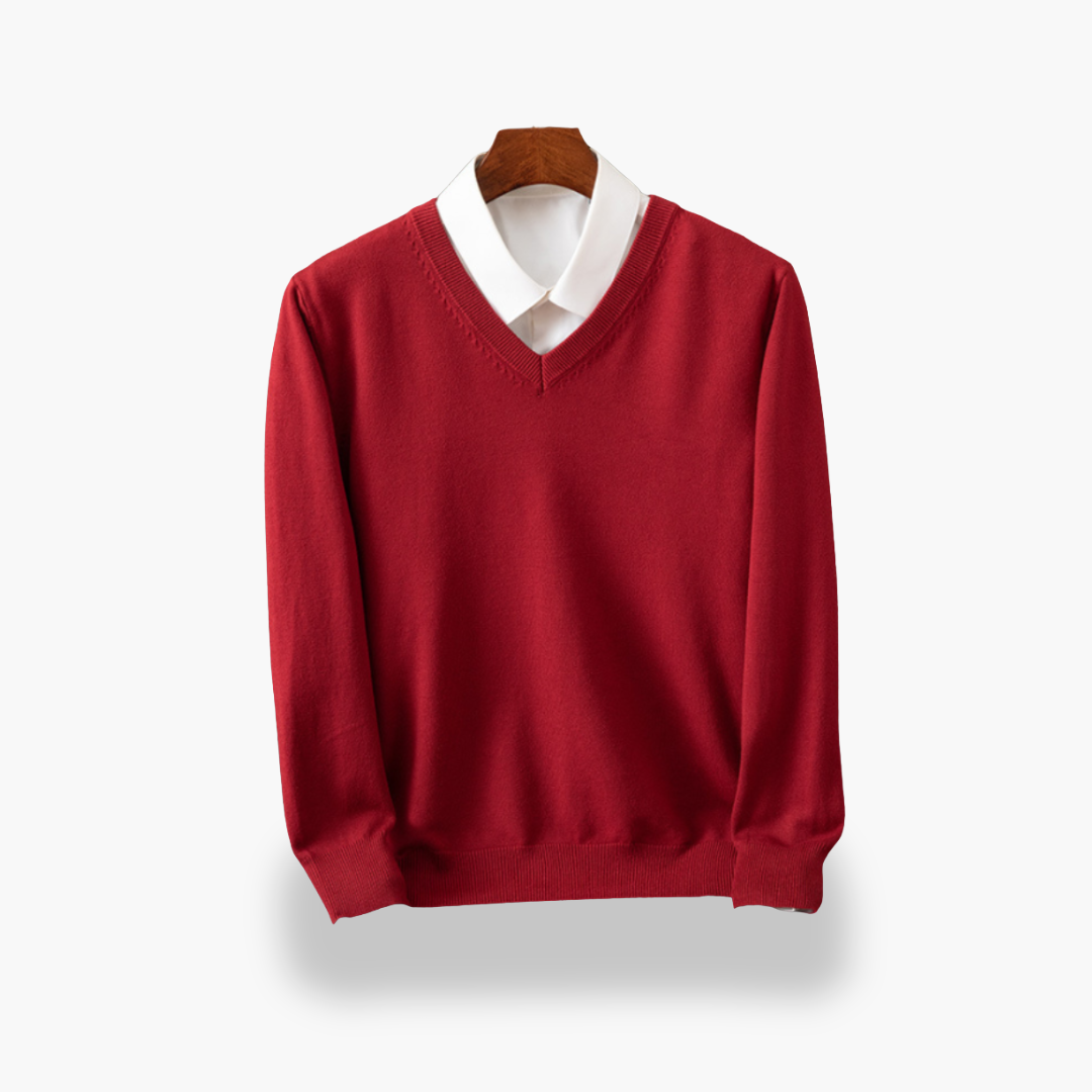 Maglione Uomo Girocollo con Colletto Camicia | Altivaro