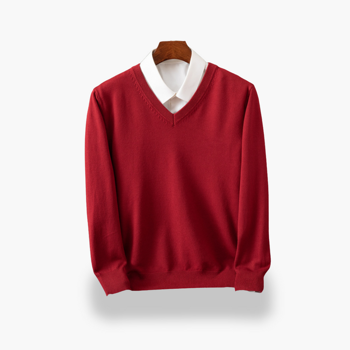 Maglione Uomo Girocollo con Colletto Camicia | Altivaro