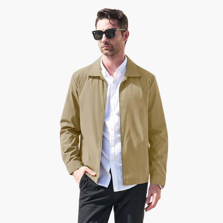 Lightweight Men's Jacket with Stand-up Collar and Zip | Altivaro