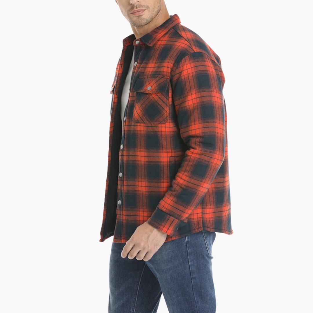 Men's Quilted Flannel Winter Shirt Jacket | Altivaro
