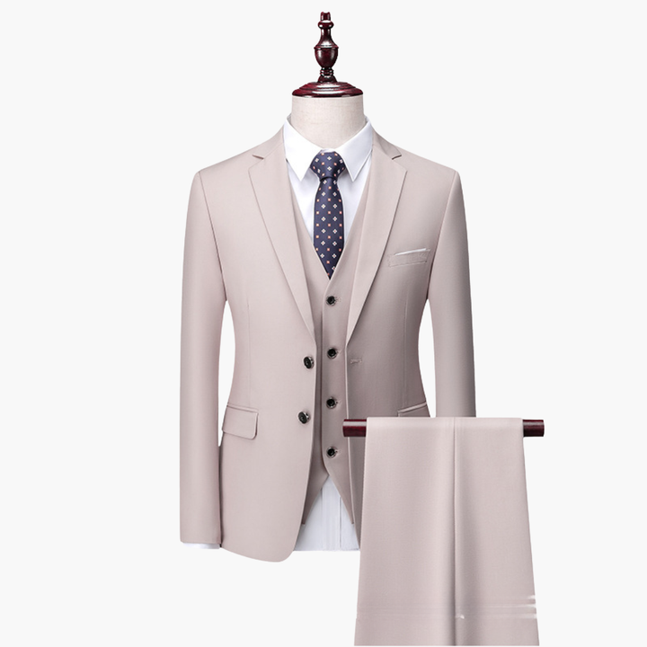 Abito Uomo Elegante 3 Pezzi Slim Fit Poliestere Blu Petrolio Cerimonia | Altivaro-Altivaro